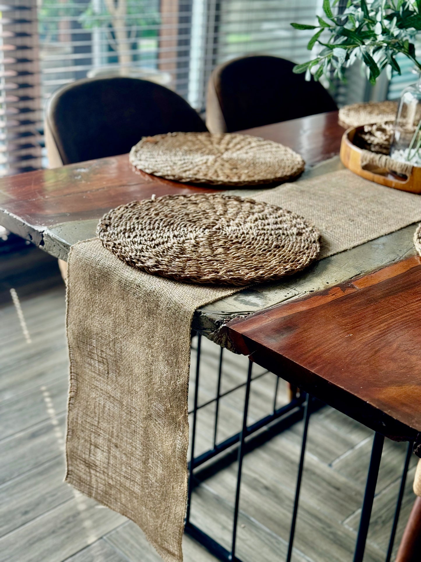 30 cm x 10 m Handmade Natural Jute table Runner | Burlap Roll