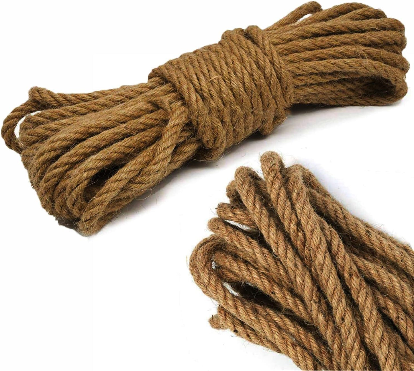 Natural Jute Rope | Twisted Jute Cord | Hessian String | 6mm, 8mm, 10mm, 12mm, 14mm, 16mm, 18mm, 20mm | 10m length