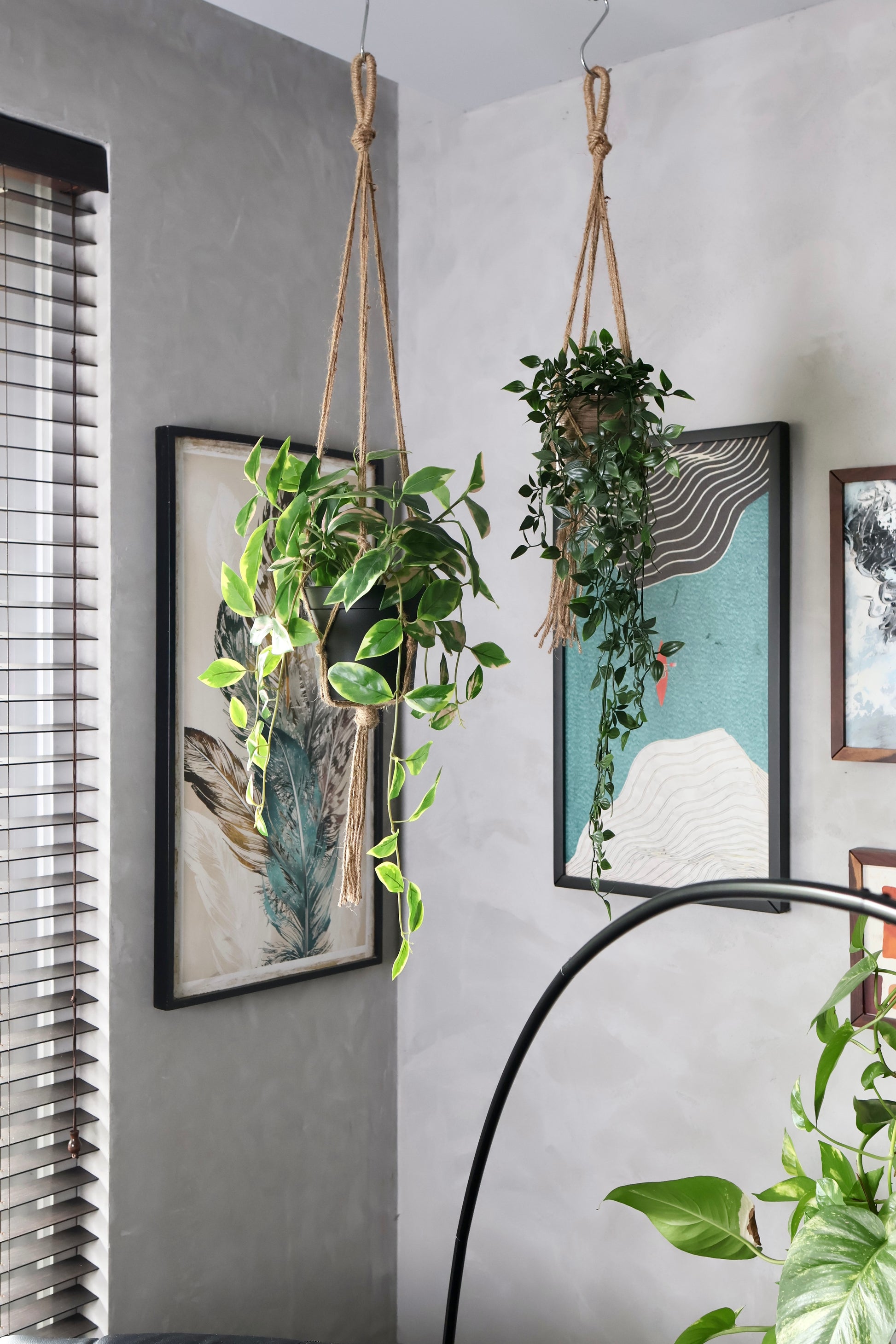 indoor plant hangers uk Handmade Jute Macrame Plant Hanger UK