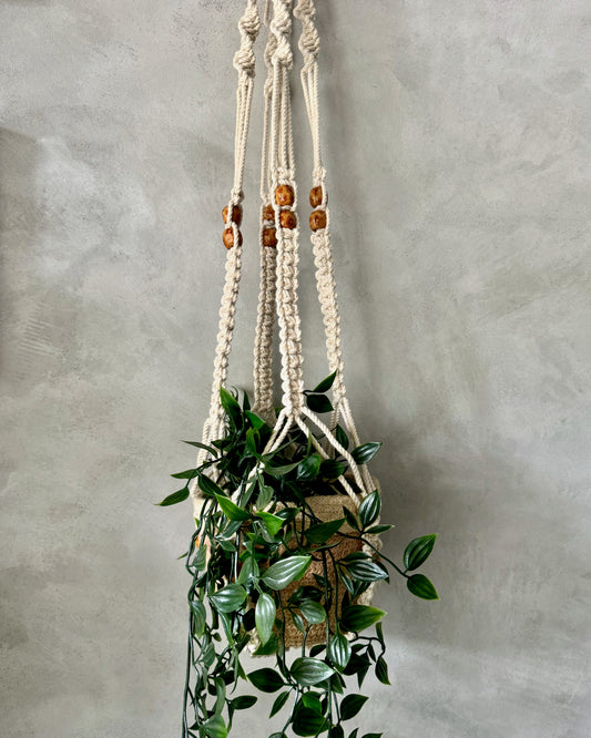 Pack of 1 / 2 or 4  |  Handmade Macrame Plant Hanger  |  Flower Pot Holder  |  Hanging Rope Plant hanger  | Jute Macrame  | 33 inch | 84 cm